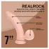 RealRock - topelttihedusega naturaalne vibraator (nahavärvi) - 18 cm