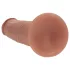 RealRock - topelttihedusega naturaalne dildo (päevitunud) - 15,5 cm