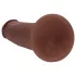 RealRock - topelttihe realistlik dildo (pruun) - 18,5 cm