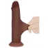 RealRock - topelttihedusega realistlik dildo (pruun) - 20,5 cm
