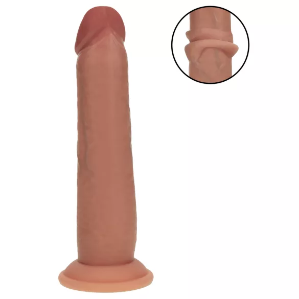 RealRock - topelttihe realistlik dildo (päevitunud) - 20,5 cm