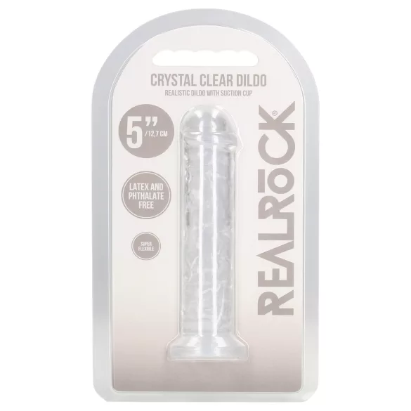 RealRock - elutru dildot iminapaga (läbipaistev) - 12,7 cm