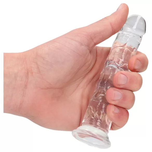 RealRock - elutru dildot iminapaga (läbipaistev) - 12,7 cm