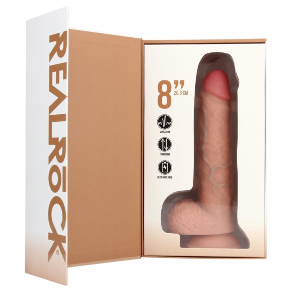RealRock - dildo vibraator iminapaga - naturaalne 20,5 cm