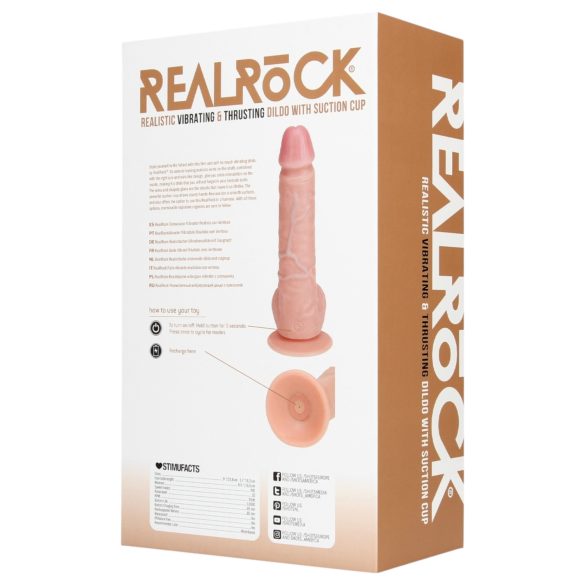 RealRock - dildo vibraator iminapaga - naturaalne 20,5 cm