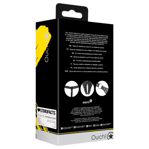 Ouch! - needitega voorusevöö-string ketiga (must)