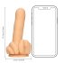 S-Line - keskmise sõrme dildo (naturaalne)