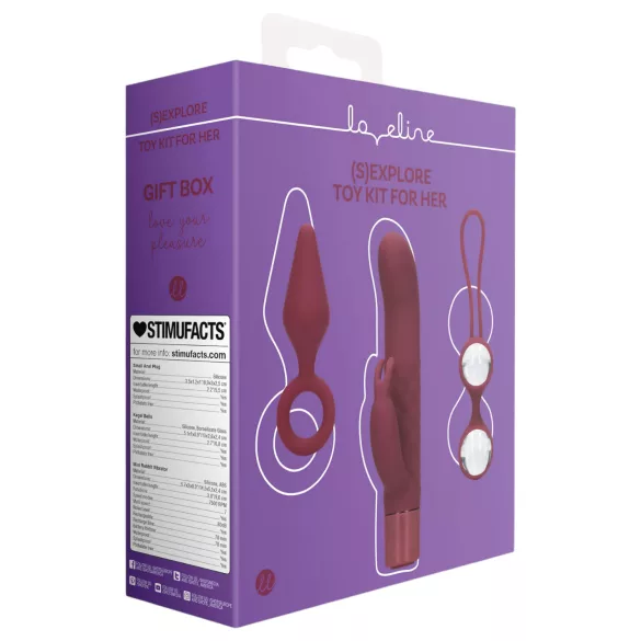Loveline (S)Explore Toy Kit for Her - 3-osaline erootiline kingitusena komplekt naistele