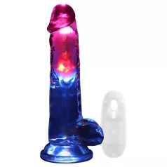 REALROCK - munanditega helendav vibraator - 20cm