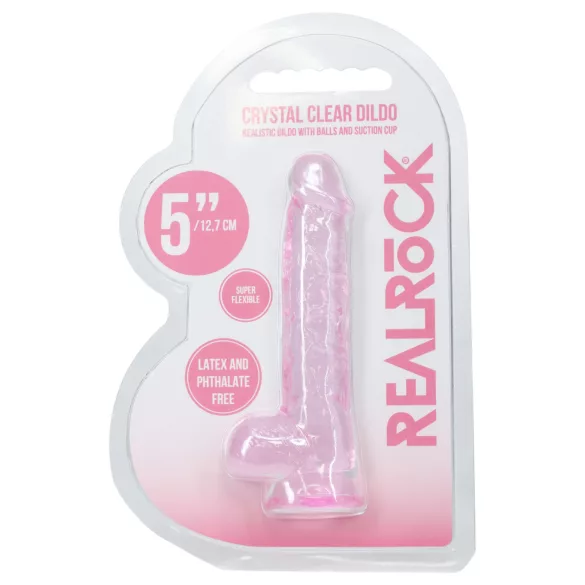RealRock - realistlik munanditega dildo (roosa) - 12,7 cm