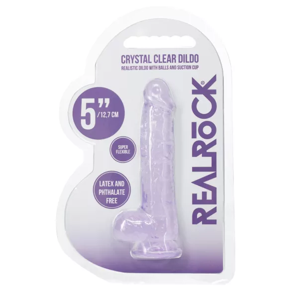RealRock - realistlik munanditega dildo (lilla) - 12,7 cm