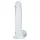 RealRock - elutru dildo munanditega (läbipaistev) - 12,7 cm
