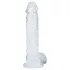 RealRock - elutru dildo munanditega (läbipaistev) - 12,7 cm