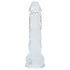 RealRock - elutru dildo munanditega (läbipaistev) - 12,7 cm