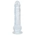 RealRock - elutru dildo munanditega (läbipaistev) - 12,7 cm