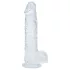 RealRock - elutru dildo munanditega (läbipaistev) - 12,7 cm