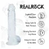RealRock - elutru dildo munanditega (läbipaistev) - 12,7 cm