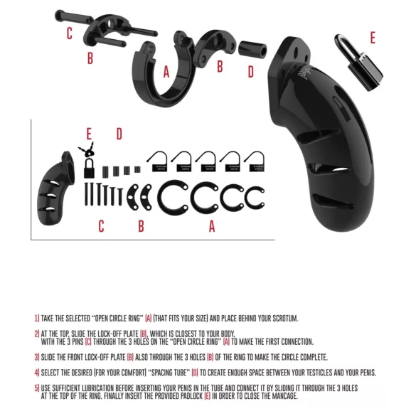 ManCage Model 06 - peenisekook meestele (must) - 14 cm