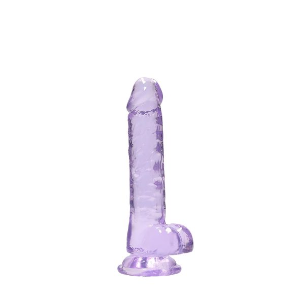 RealRock - realistlik läbipaistev dildo - lilla 17cm