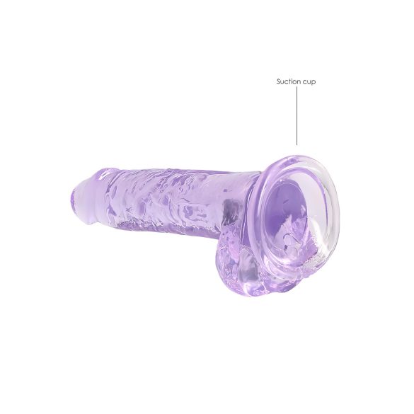 RealRock - realistlik läbipaistev dildo - lilla 17cm
