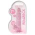 REALROCK - roosa läbipaistev elutruu dildo (17cm)