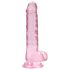 REALROCK - roosa läbipaistev elutruu dildo (17cm)