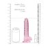 REALROCK - roosa läbipaistev elutruu dildo (17cm)