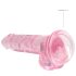 REALROCK - roosa läbipaistev elutruu dildo (17cm)