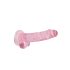 REALROCK - roosa läbipaistev elutruu dildo (17cm)