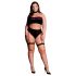 Le Désir Plus Size - 3-osaline pesukomplekt - must (XL-4XL)