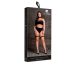 Le Désir Plus Size - 3-osaline pesukomplekt - must (XL-4XL)