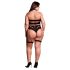 Le Désir Plus Size - 3-osaline pesukomplekt - must (XL-4XL)