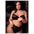 Le Désir Plus Size - 3-osaline pesukomplekt - must (XL-4XL)