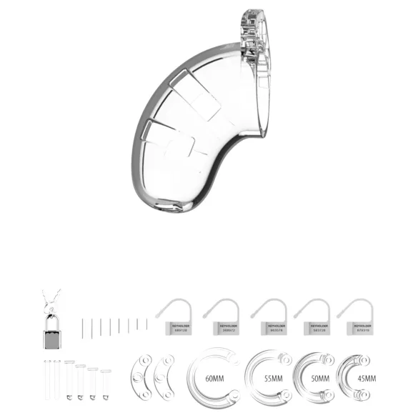 ManCage - Mudel 13 peenisepuur (läbipaistev) - 6,5 cm