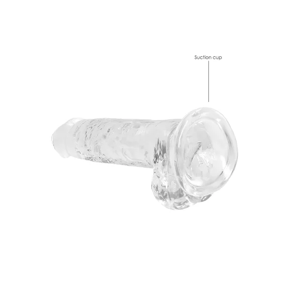 RealRock - realistlik läbipaistev dildō - läbipaistev 17cm