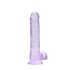 REALROCK - läbipaistev realistlik dildo - lilla (19cm)