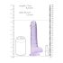 REALROCK - läbipaistev realistlik dildo - lilla (19cm)
