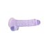 REALROCK - läbipaistev realistlik dildo - lilla (19cm)