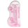 REALROCK - läbipaistev elutruu dildo - roosa (19 cm)