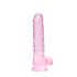 REALROCK - läbipaistev elutruu dildo - roosa (19 cm)
