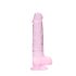 REALROCK - läbipaistev elutruu dildo - roosa (19 cm)