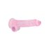 REALROCK - läbipaistev elutruu dildo - roosa (19 cm)
