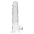 REALROCK - läbipaistev ehtne dildo - läbipaistev (19cm)