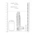 REALROCK - läbipaistev ehtne dildo - läbipaistev (19cm)