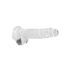 REALROCK - läbipaistev ehtne dildo - läbipaistev (19cm)