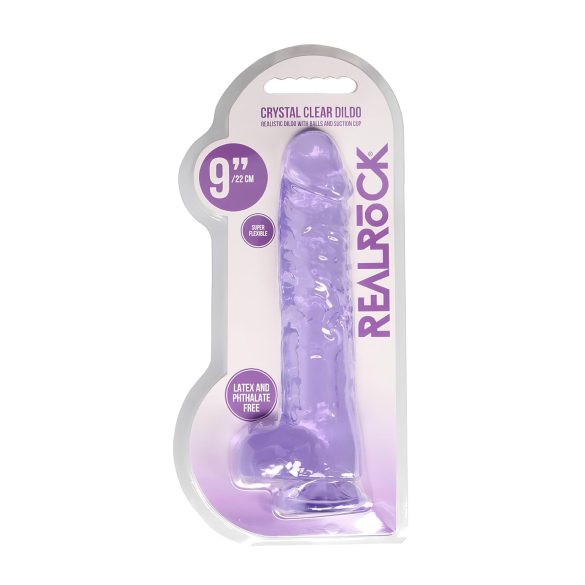 REALROCK - läbipaistev realistlik dildo - lilla (22 cm)