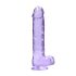 REALROCK - läbipaistev elutruu dildo - lilla (22cm)
