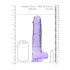REALROCK - läbipaistev elutruu dildo - lilla (22cm)
