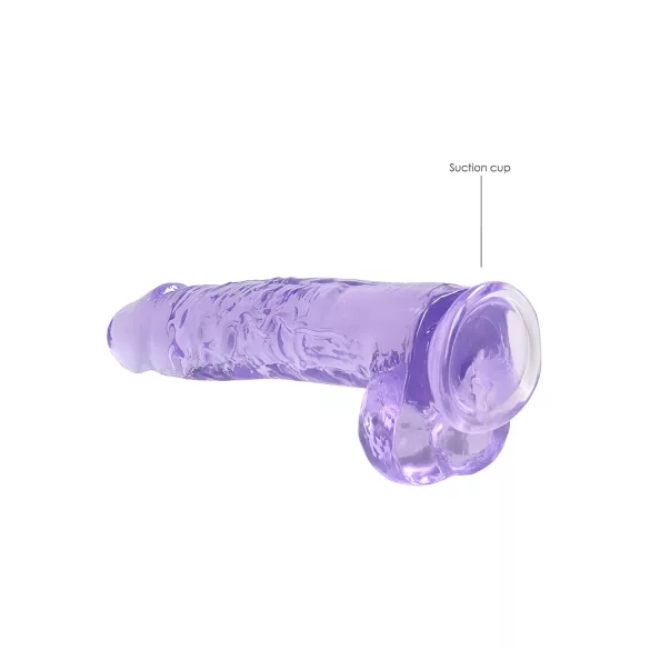 RealRock - realistlik läbipaistev dildo - lilla 22cm
