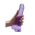 REALROCK - läbipaistev elutruu dildo - lilla (22cm)